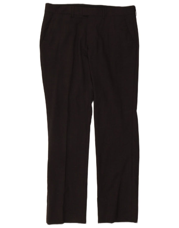 Pantaloni da abito dritti da uomo Zara EU 40 medio W31 L30 poliestere grigio