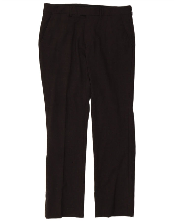 Pantaloni da abito dritti da uomo Zara EU 40 medio W31 L30 poliestere grigio