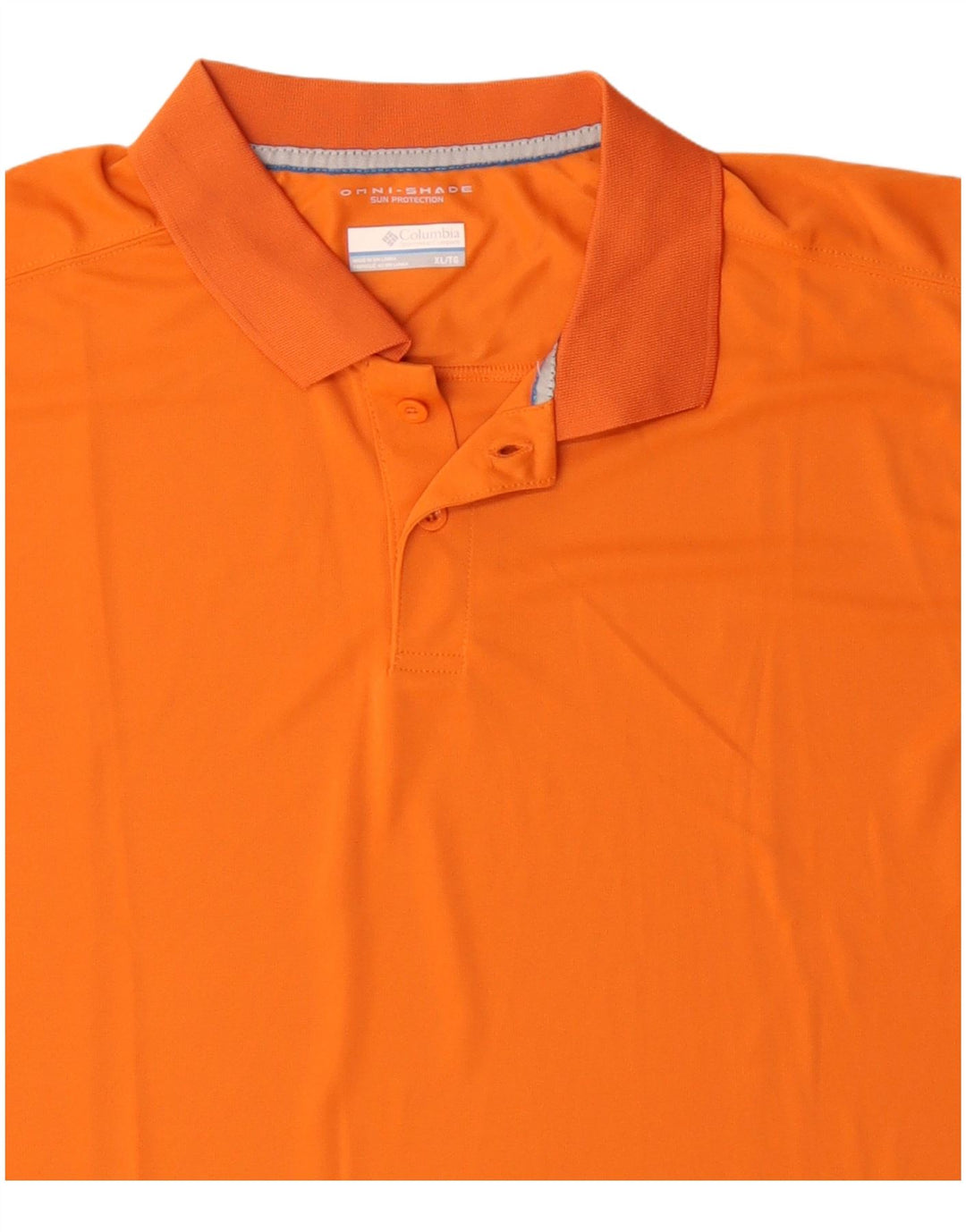 Polo Columbia Omni-Shade da uomo XL arancione in poliestere