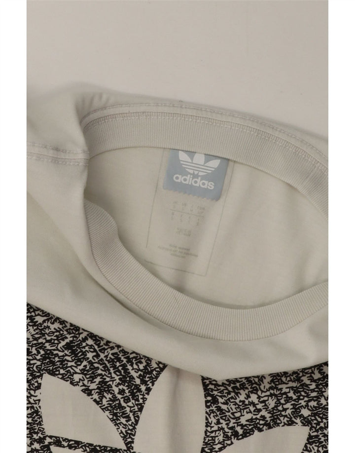 T-shirt grafica da uomo Adidas Top piccola in cotone bianco
