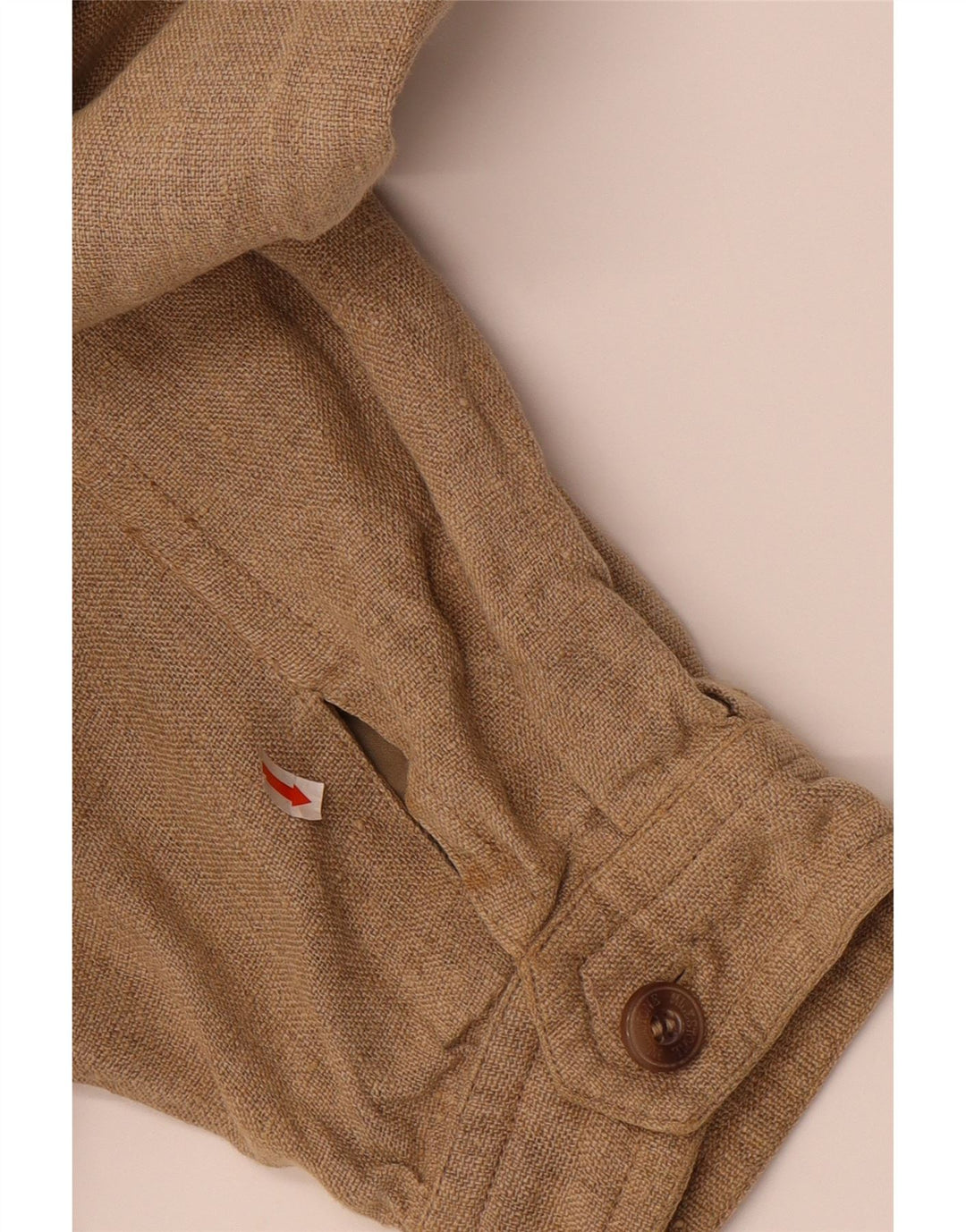 MILESTONE Mens Bomber Jacket IT 56 3XL Beige Striped Linen Vintage Milestone and Second-Hand Milestone from Messina Hembry 