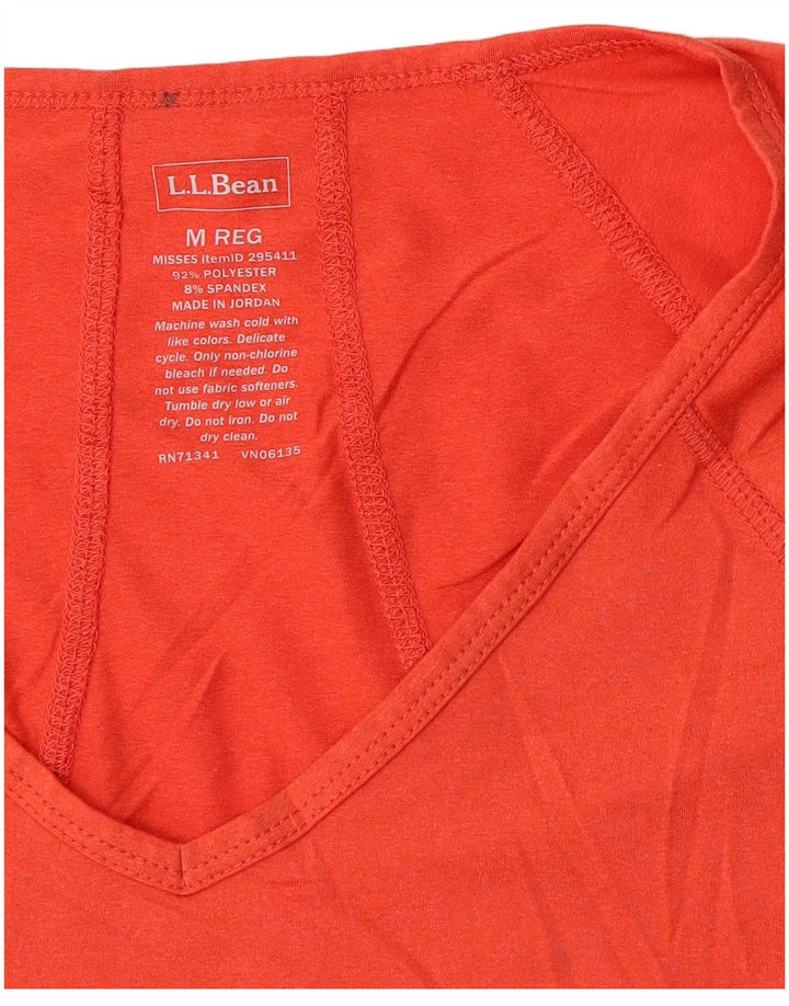 L.L.Bean T-shirt regolare da donna Top UK 12 Sport in poliestere arancione medio