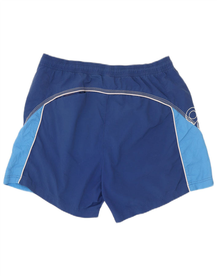 Pantaloncini da bagno grafici da uomo Adidas Large blu color block in poliammide