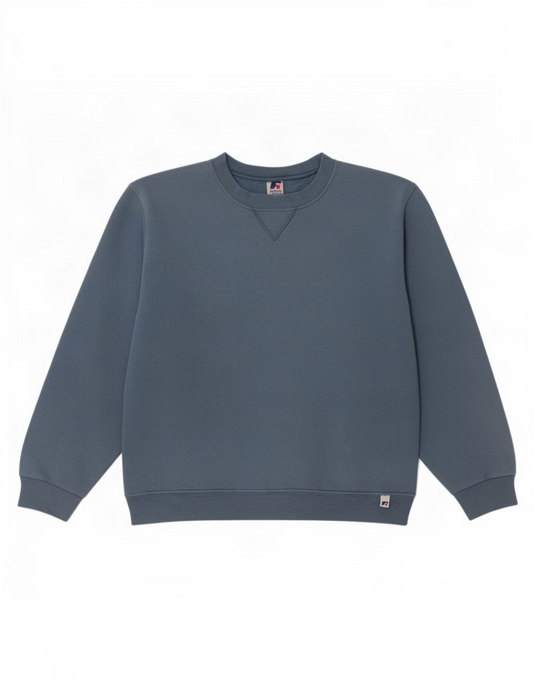 Felpa da uomo Russell Athletic, maglione piccolo in poliestere blu