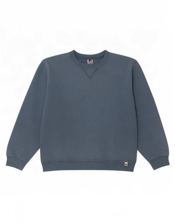 Felpa da uomo Russell Athletic, maglione piccolo in poliestere blu