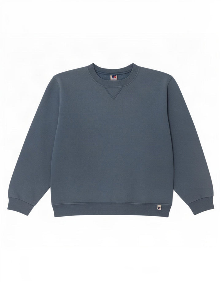 Felpa da uomo Russell Athletic, maglione piccolo in poliestere blu