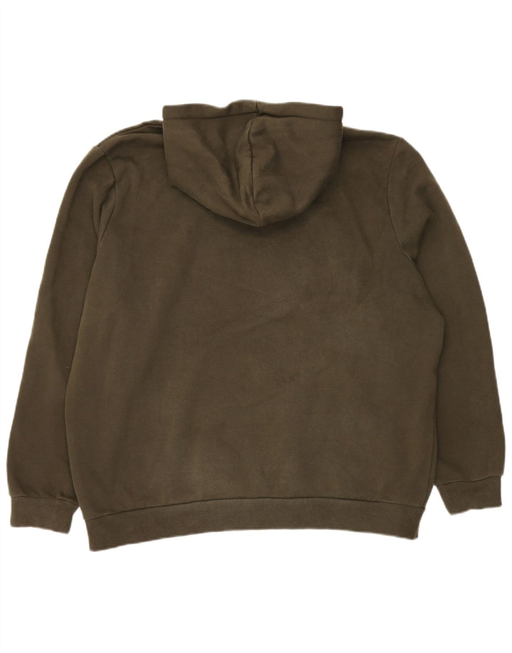 Felpa con cappuccio grafica da uomo Puma XL in cotone kaki