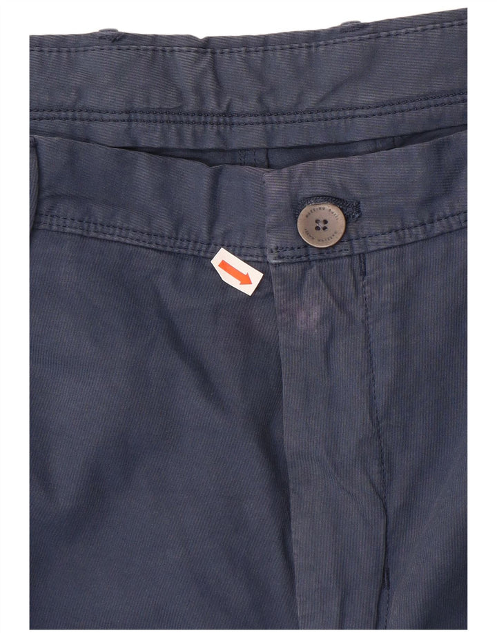 MASSIMO DUTTI Pantaloni chino affusolati da uomo EU 48 XL W38 L30 Blu navy