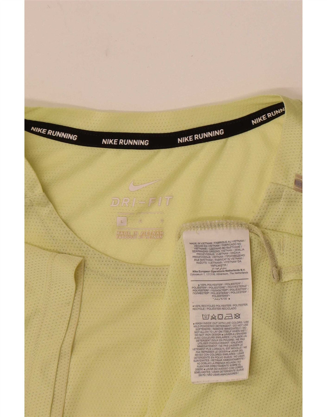 T-shirt grafica Nike Dri Fit da uomo, grande, in poliestere giallo