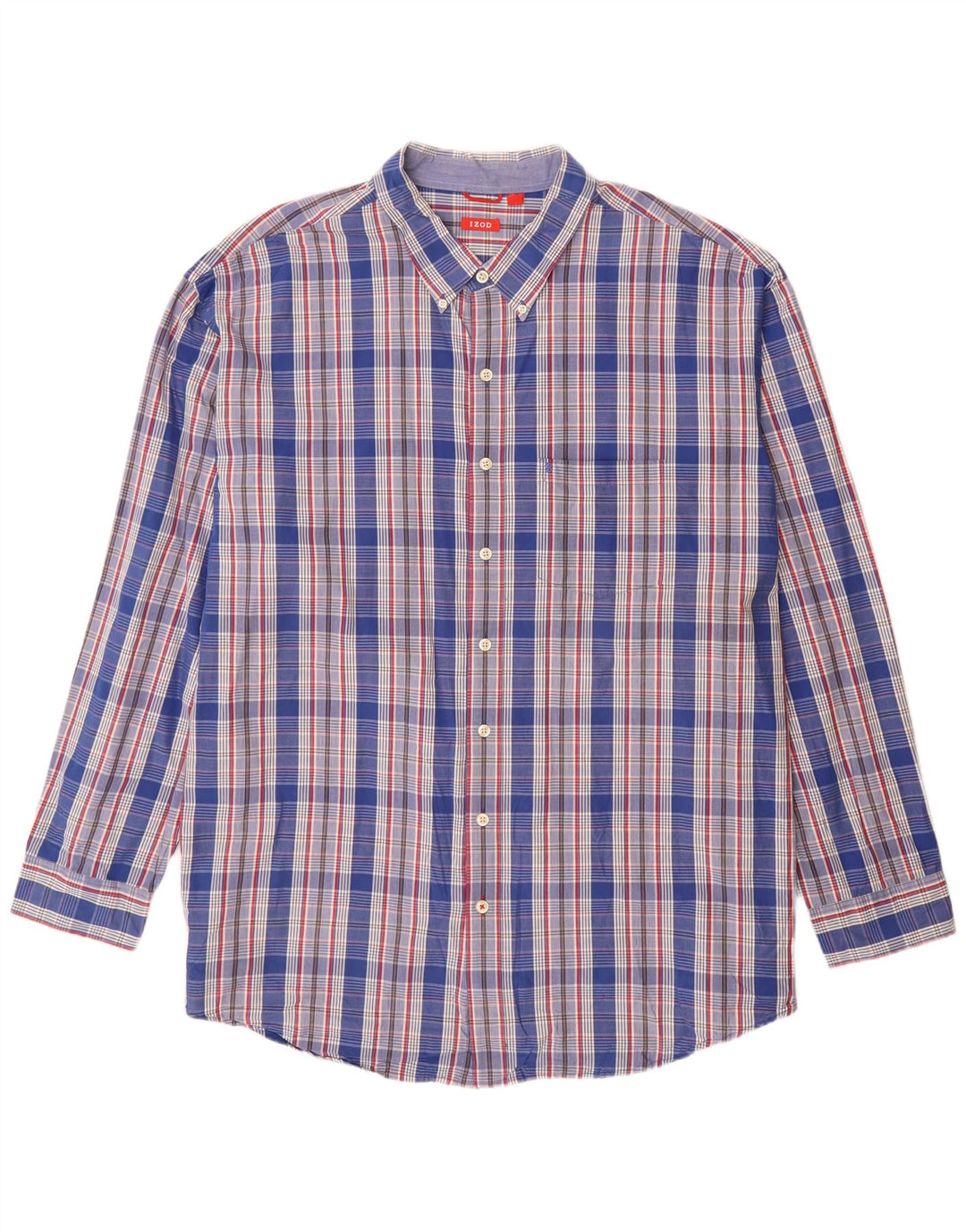 Camicia da uomo Izod 4XL in cotone a quadri blu