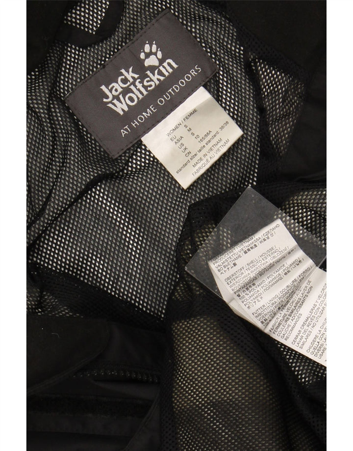 Giacca antipioggia da donna JACK WOLFSKIN UK 10 Small Nero Poliammide