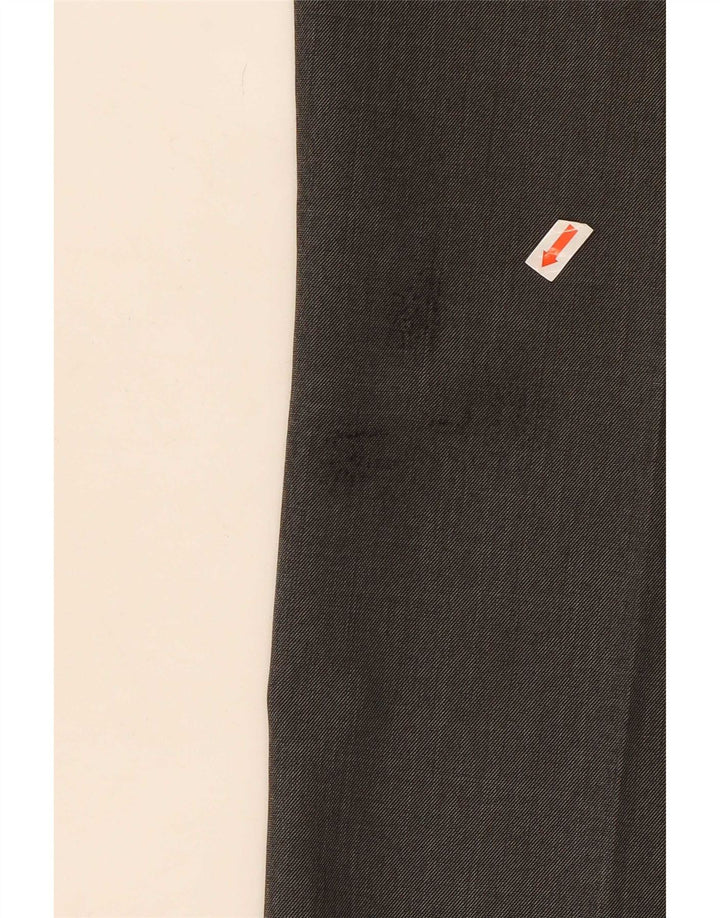 Pantaloni da abito dritti da uomo Marks & Spencer W44 L29 poliestere grigio