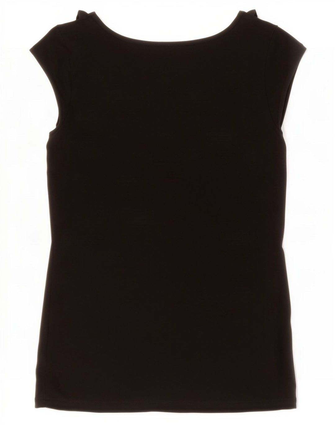 Camicetta da donna Oasis con volant sul davanti UK 10 piccola viscosa nera