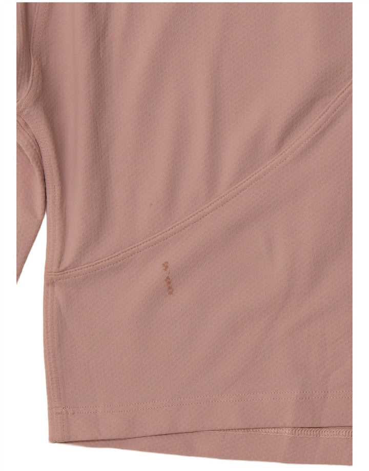 LULULEMON Top corto da donna a maniche lunghe vestibilità ampia UK 14 Rosa medio