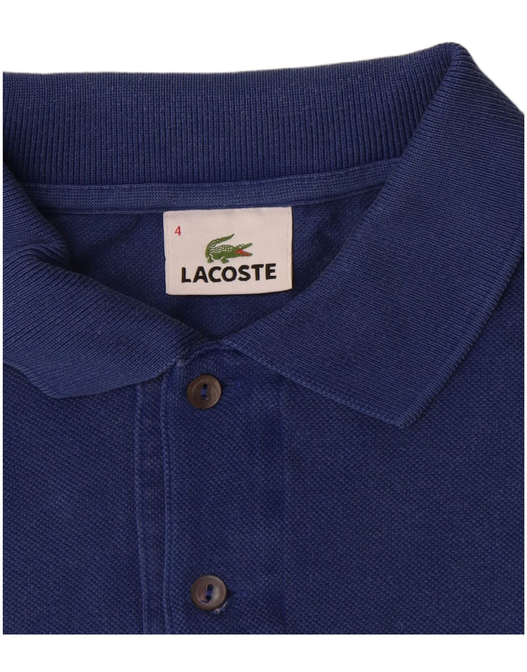 Polo da uomo Lacoste taglia 4 media in cotone blu navy
