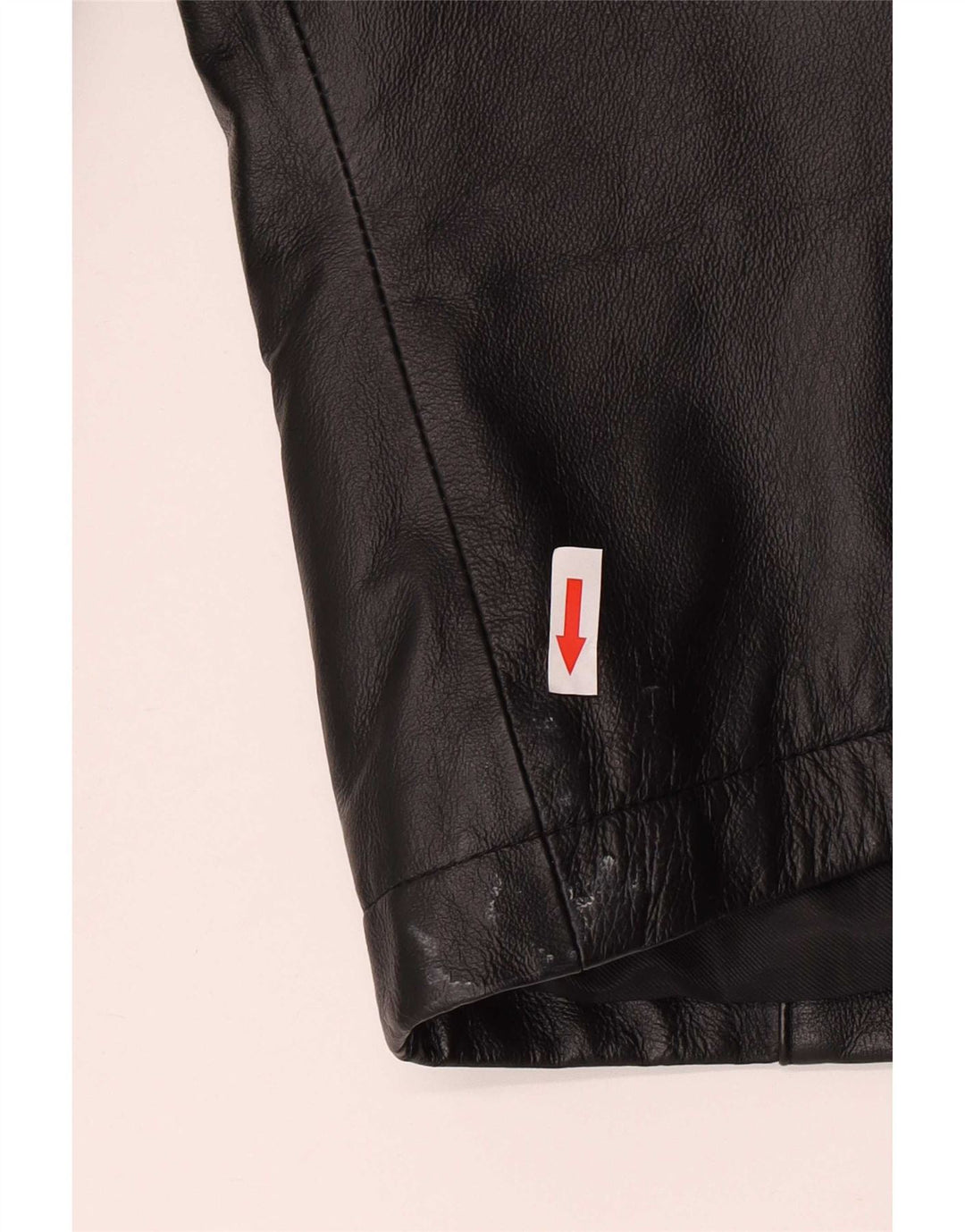 Giacca in pelle vintage da donna IT 48 XL Nera