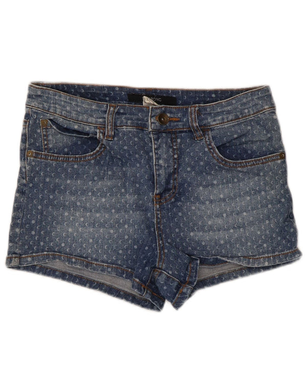 Pantaloncini di jeans da donna Billabong W28 cotone maculato blu medio