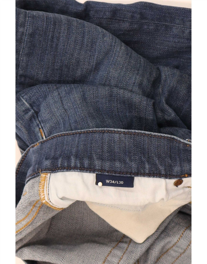 Jeans dritti da uomo vestibilità regolare Gant W34 L30 cotone blu