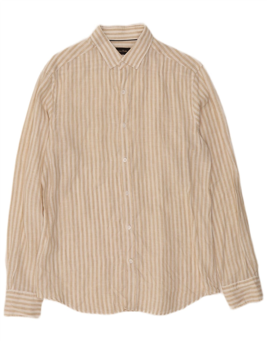 Camicia Uomo Massimo Dutti Gessato Beige Medio