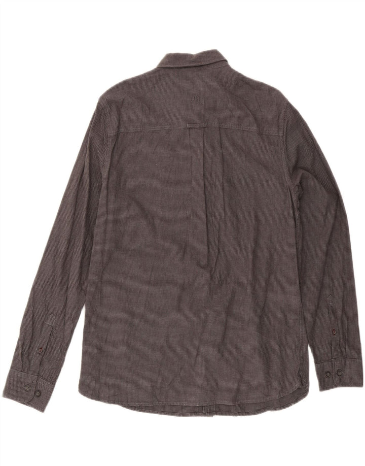 Camicia regolare da uomo Fat Face in cotone pied de poule grigio medio