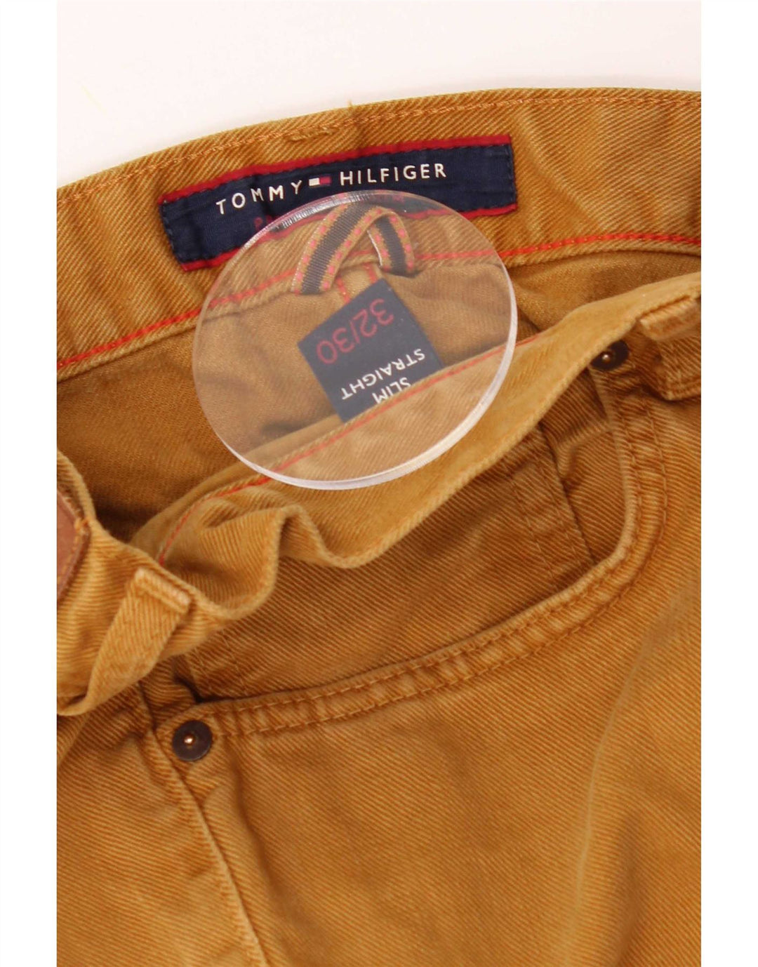 Jeans dritti slim da uomo Tommy Hilfiger W32 L30 Beige