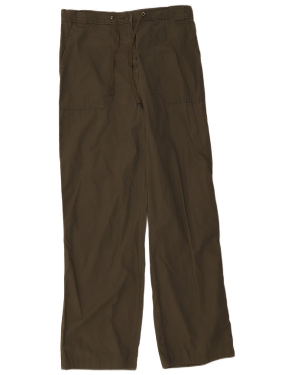 Pantaloni casual a vita alta da donna Marks & Spencer UK 12 Medium W30 L30 Khak