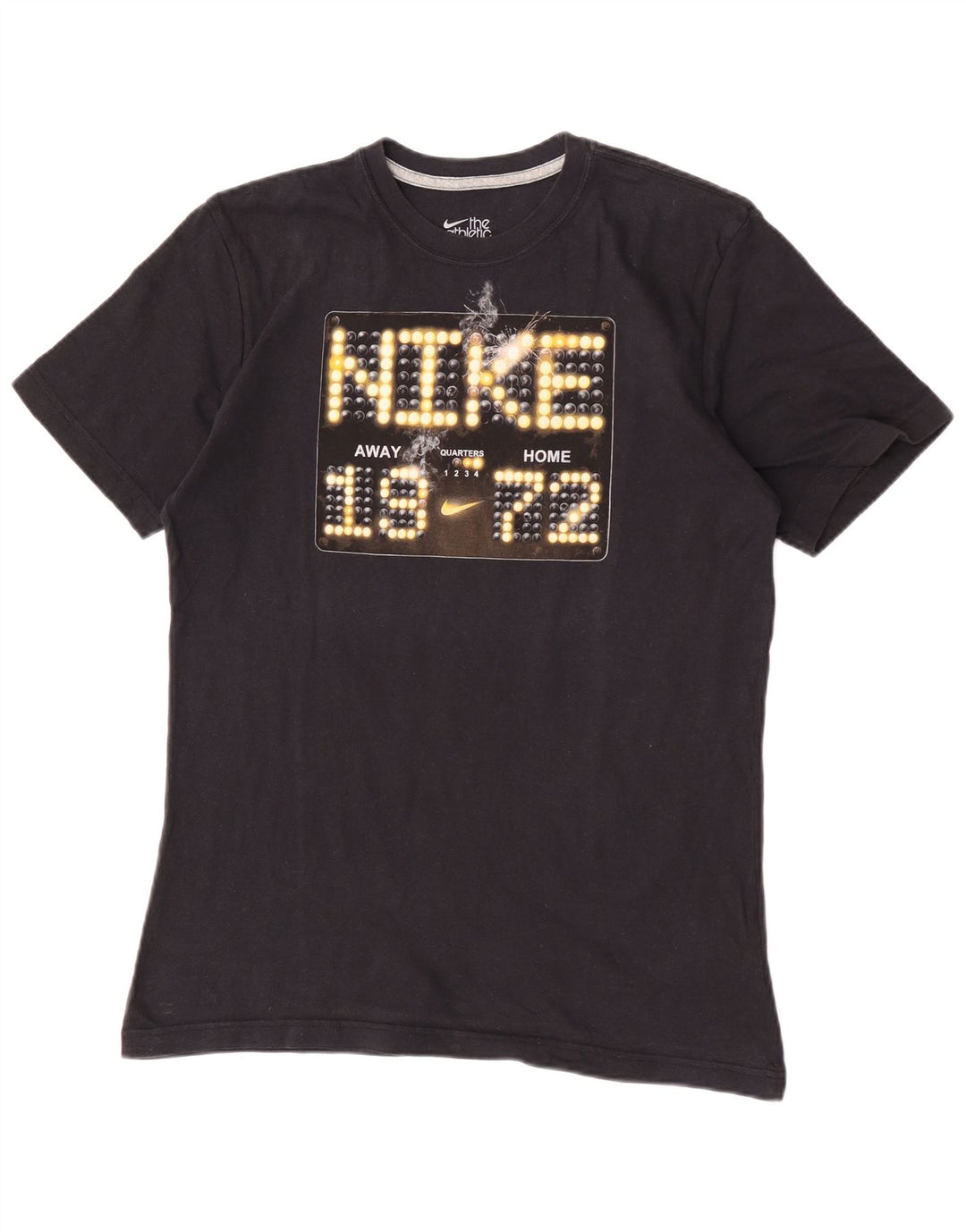 T-shirt grafica Nike da uomo con vestibilità regolare, top in cotone nero medio