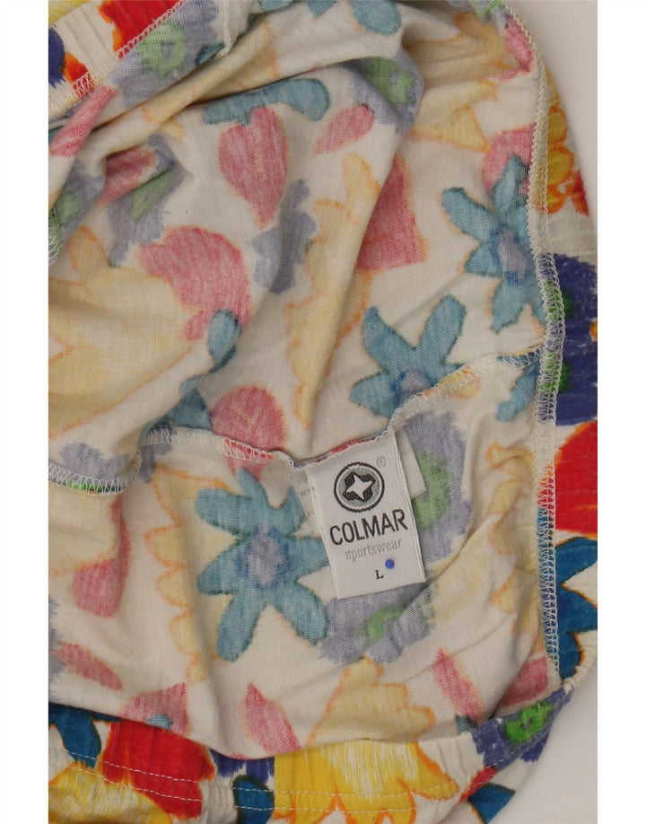 Pantaloni caldi da donna Colmar Large W34 in cotone floreale multicolore