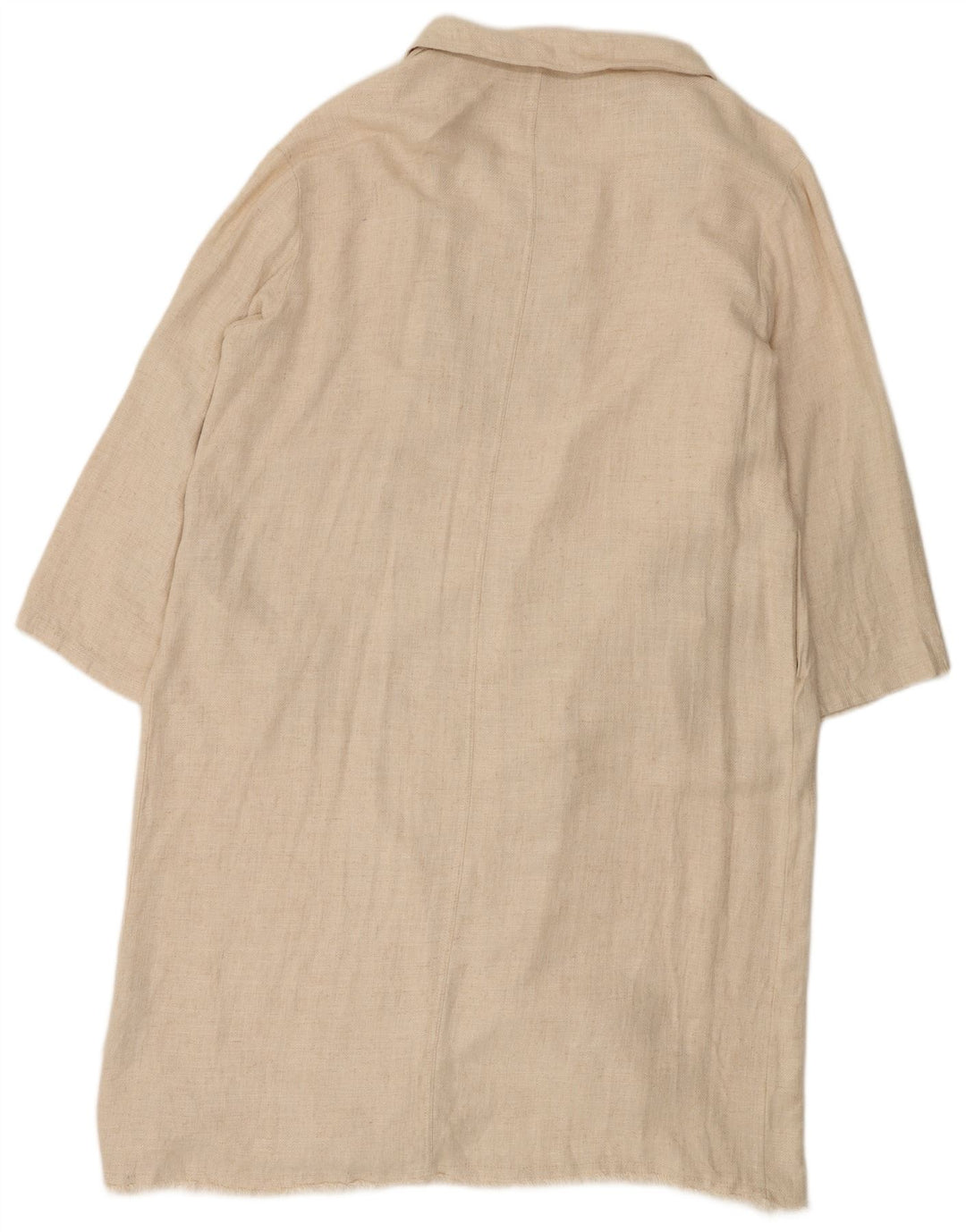 Cappotto aperto oversize da donna Zara UK 14 Viscosa bianco sporco medio