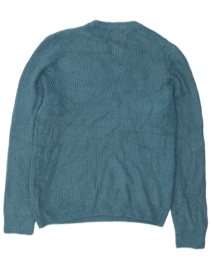 Maglione maglione girocollo da uomo Marks & Spencer blu medio in poliammide