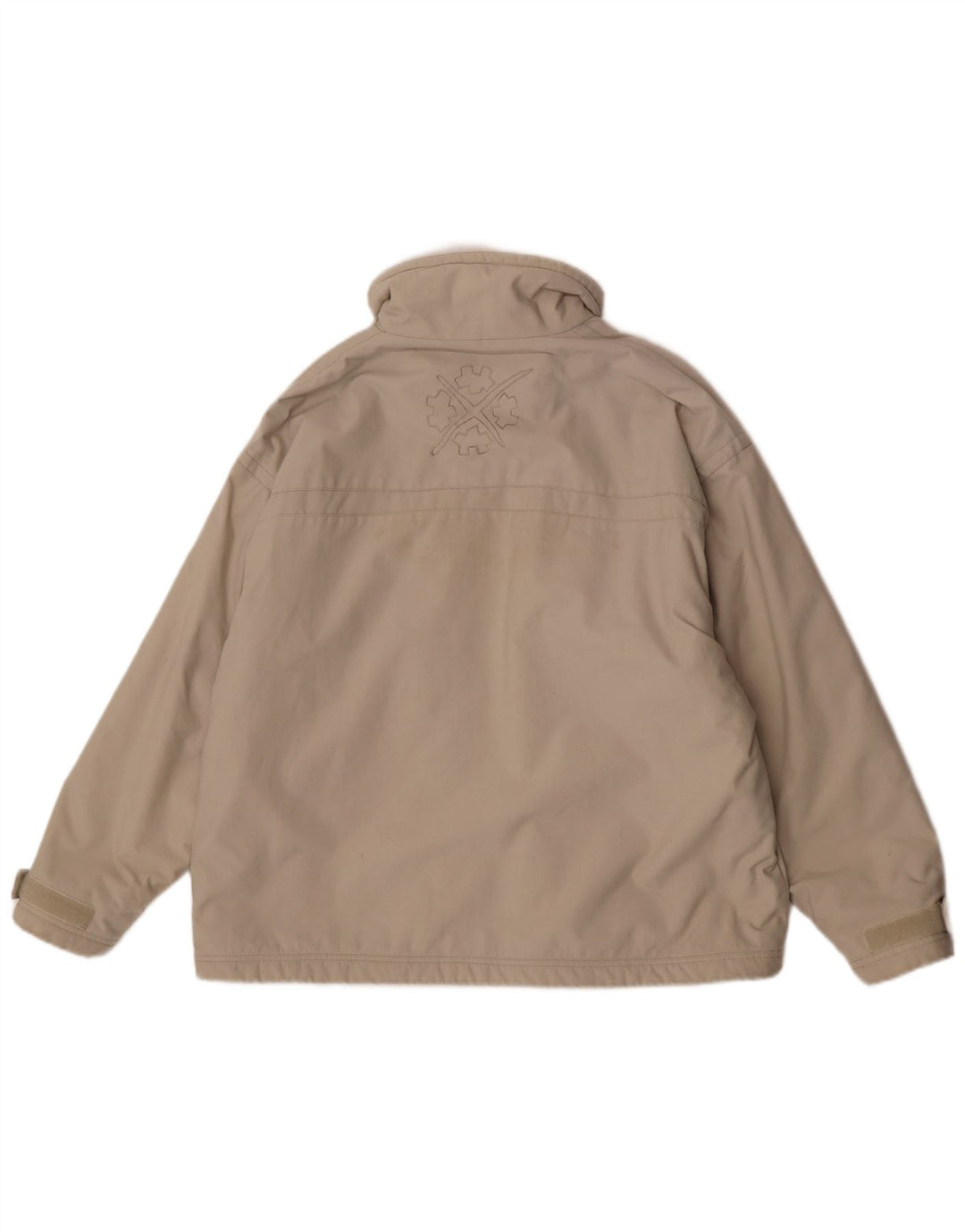 Exxtasy Giacca a vento da uomo vestibilità ampia UK 36 Small Beige Nylon