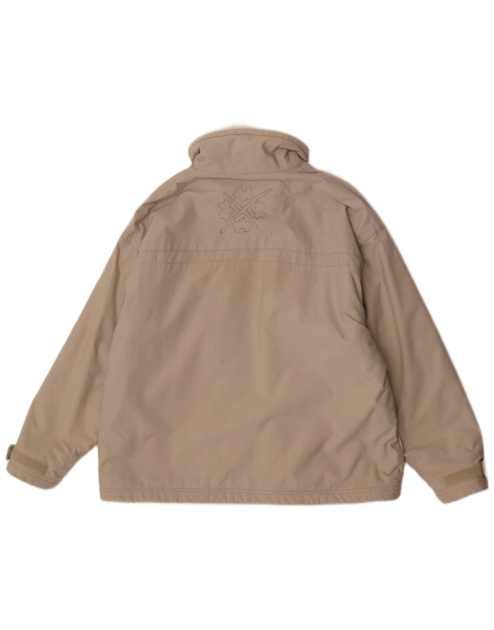 Exxtasy Giacca a vento da uomo vestibilità ampia UK 36 Small Beige Nylon