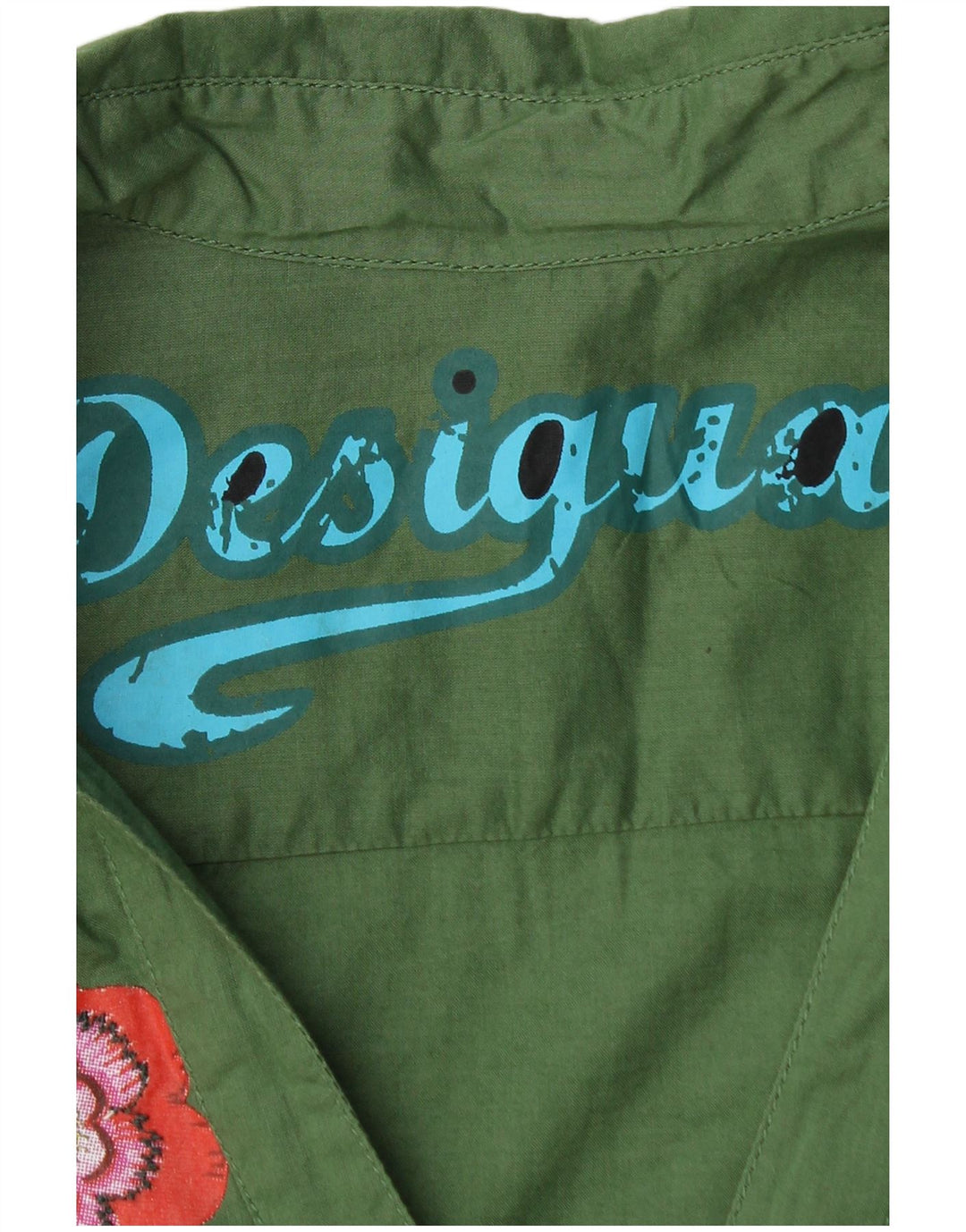 Camicia grafica da donna Desigual UK 12 Cotone floreale verde medio