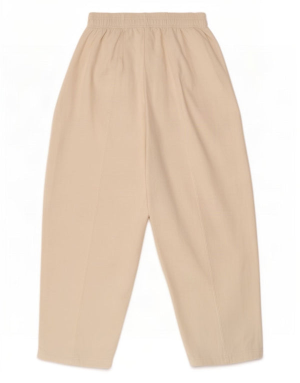 Pantaloni da tuta larghi da donna Zara UK 12 cotone bianco medio