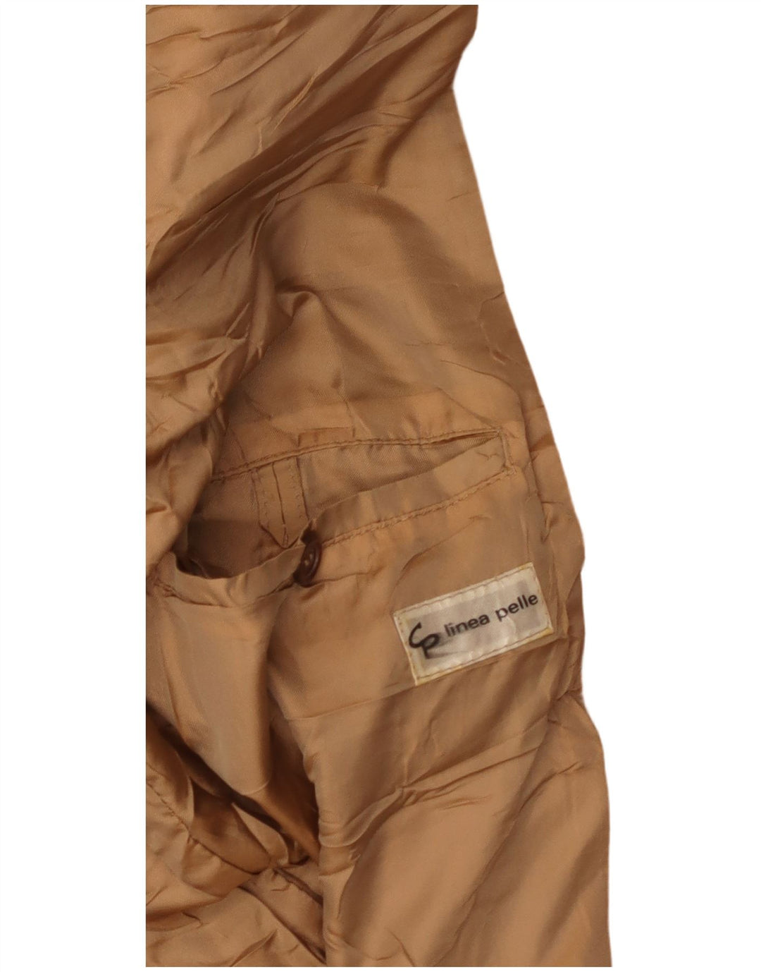 Giacca in pelle vintage da uomo UK 38 Pelle beige media