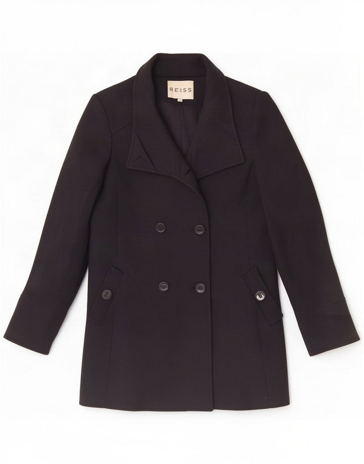 Cappotto doppiopetto da donna Reiss UK 12 Medio Blu navy Poliestere