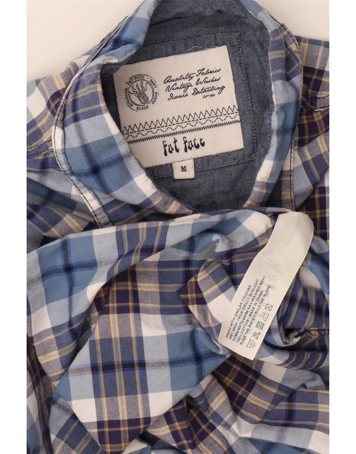 Camicia da uomo Fat Face in cotone a quadri blu medio