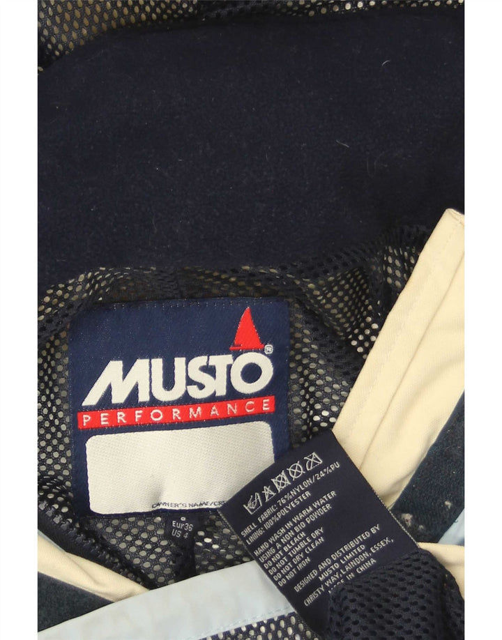 Giacca a vento con cappuccio da donna Musto EU 36 Small Blu Colourblock Nylon