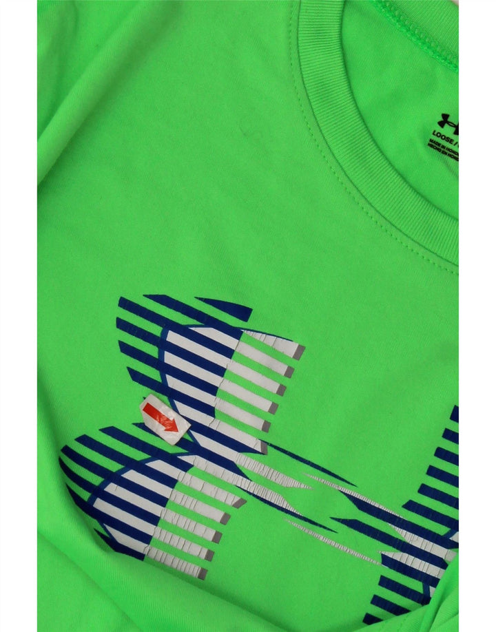 Maglietta grafica per ragazzi UNDER ARMOUR Heat Gear 13-14 anni XL Verde