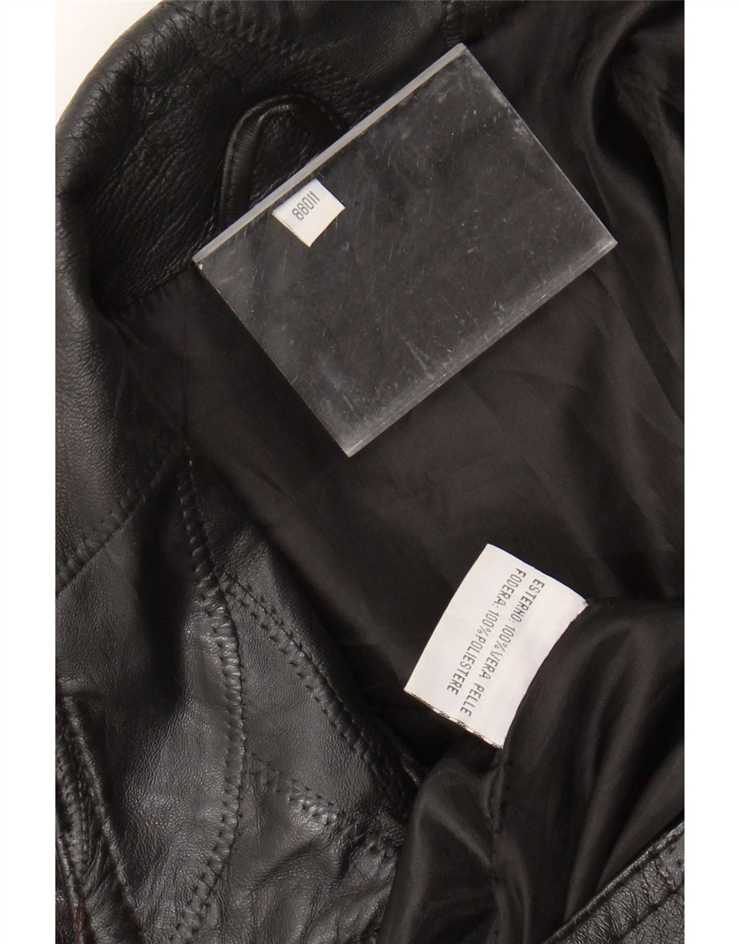 Giacca in pelle da uomo VINTAGE UK 40 grande in pelle nera