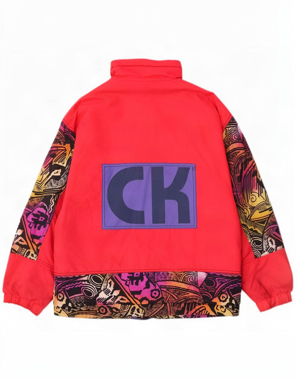 Giacca da sci grafica da uomo Capt. Cook UK 40 Large Red Colourblock in poliammide