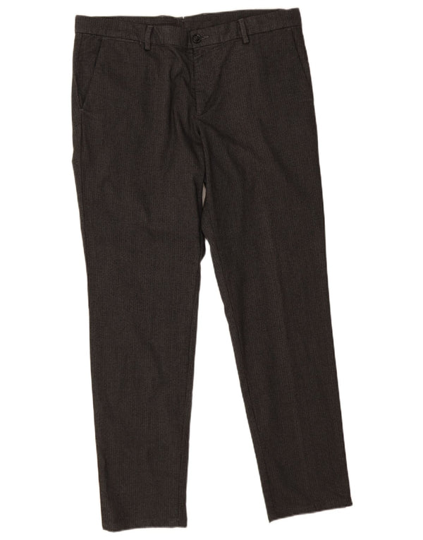 Pantaloni Chino Slim Uomo Trussardi IT 52 XL W36 L31 Cotone Spinato Grigio