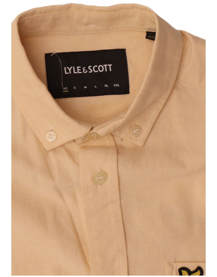 Camicia da uomo Lyle & Scott XS in cotone giallo
