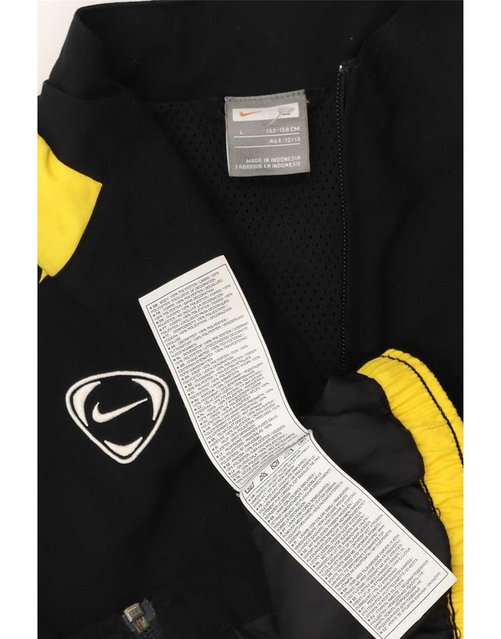 Giacca superiore della tuta da ragazzo Nike 12-13 anni Large Black Colourblock