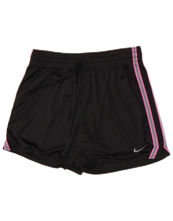 Pantaloncini sportivi Nike da donna Dri Fit UK 10 piccoli poliestere nero