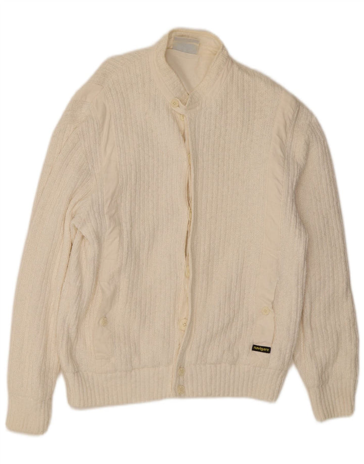 Maglione Cardigan Uomo Navigare IT 50/52 Bianco Medio