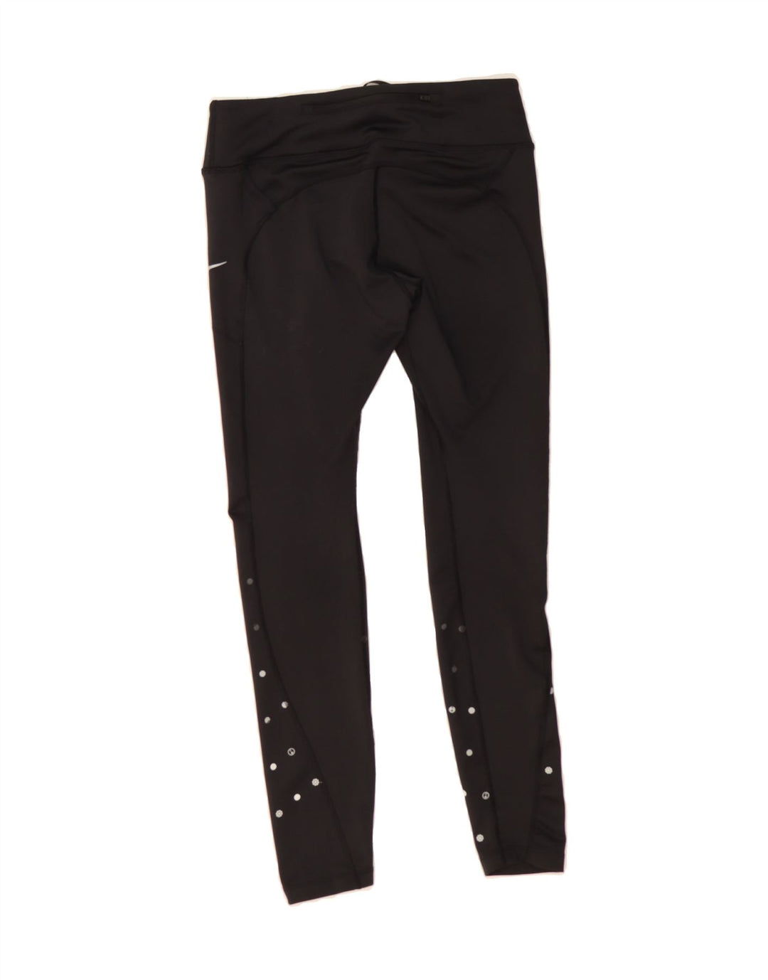 NIKE Womens Graphic Leggings UK 12 Medium  Black Spotted Polyester Vintage Nike and Second-Hand Nike from Messina Hembry 