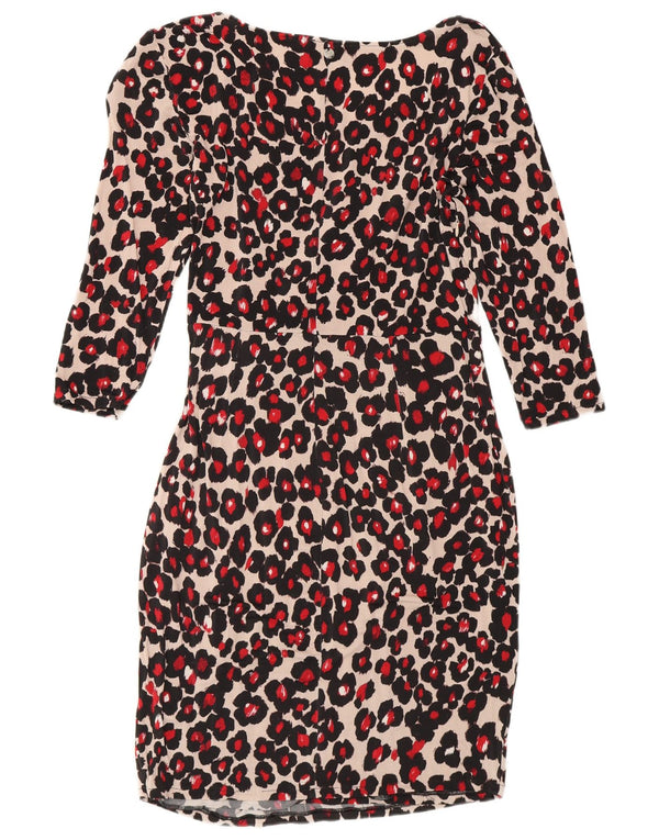 Abito Tubino Donna Liu Jo Manica 3/4 IT 46 Grande Stampa Animalier Nera
