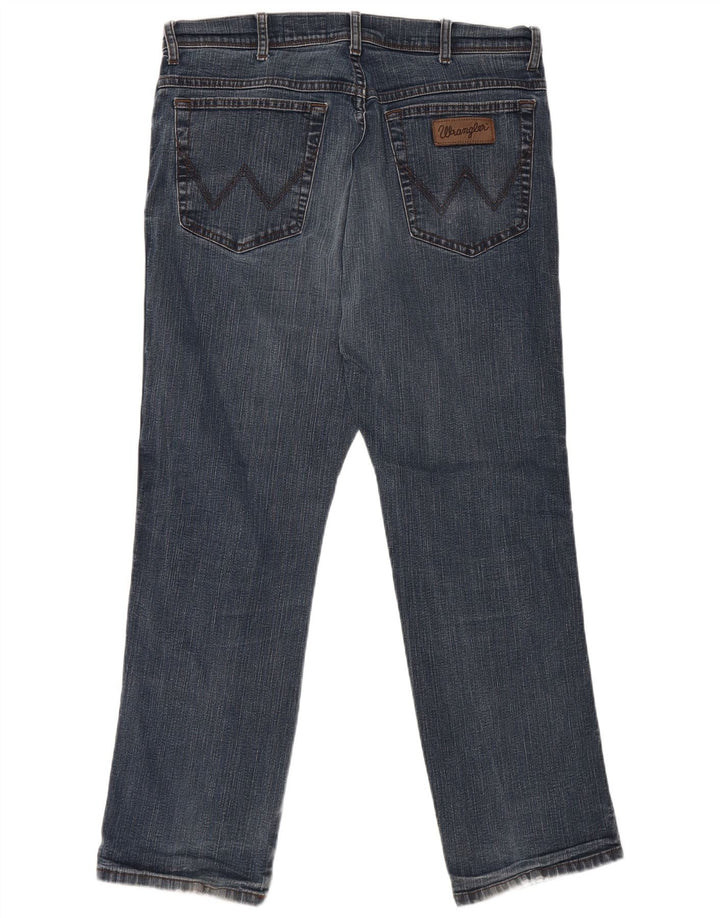 Jeans dritti da uomo Texas WRANGLER W34 L30 cotone blu