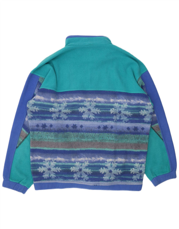 Maglione in pile da uomo con zip e collo COLMAR 2XL Blu Fair Isle